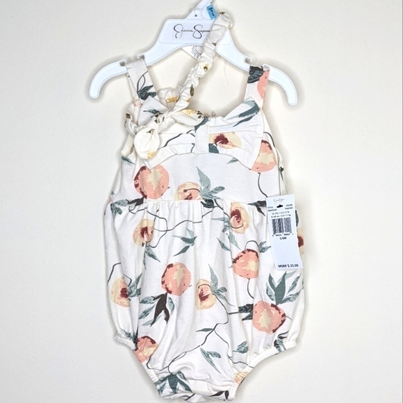 NWT Jessica Simpson Flower Romper Headband Set 3-6m - Picture 1 of 3